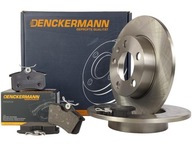 2× Denckermann B130200 Brzdový kotúč + Denckermann B110041 Sada brzdových doštičiek, kotúčové brzdy