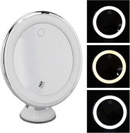 LED-ES KOZMETIKAI TÜKÖR NAGYÍTÁSSAL x10 FORGATHATÓ 3 FÉNYMÓD