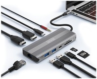 HUB USB-C Adapter 10w1 DisplayPort 1.4 HDMI 2.1 8K 4K 120Hz Display Port M1