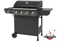 SOLIDNY GRILL GAZOWY EL FUEGO COLUMBUS 4+1 15kW DUŻY + REDUKTOR Z WĘŻEM !