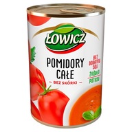 Pomidory całe Łowicz bez skórki w puszce 400g