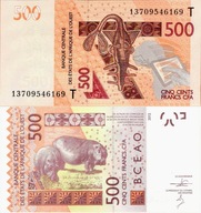 Togo 2012 - 500 francs - Pick 819T UNC Letter T