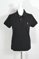 T-shirt polo prosty klasyk czarny Ralph Lauren XL