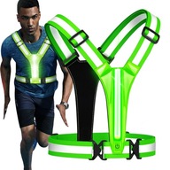 Світловідбиваючий жилет BIKE RACING SHELTER Double 2x LED USB POCKET