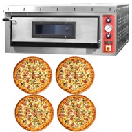 PIEC DO PIZZY 1-POZIOMOWY 400V 6kW 720X720 4X Ø34 CM 115KG