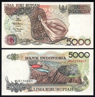 Indonézia 5000 RUPIAH P-130f UNC 1997