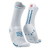 Compressport skarpetki V4.0 biało-niebieskie 45-48