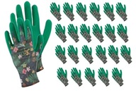 Pracovné rukavice Latexové Zelené Kvetinový vzor EN ISO 21420 M