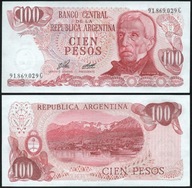 $ Argentyna 100 PESOS P-302a UNC 1977