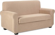 Narzuta na sofę 2-osobową elastyczna antypoślizgowa żakardowa