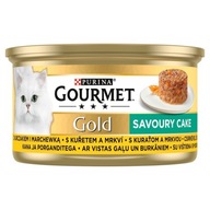 Purina Gourmet Gold Savoury Cake vlhké krmivo pre mačku s kuracím mäsom