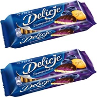 Biszkopty Delicje z galaretką jagodową 147g x2