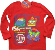 98 Blúzka SUPER ZINGS chlapčenské tričko červená dĺžka rukáv licencia