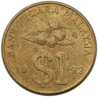 MALAJZIA 1 RINGGIT 1992 TŐR - VASTAG 42C3
