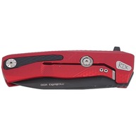 Nóż składany LionSteel ROK Red Aluminium, Black M390 by Molletta