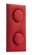 Čalúnený panel Nástenná opierka hlavy imitácia kociek červená 25x12,5 cm