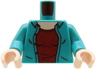 LEGO tors figurki - turkusowa koszula, bordowa koszulka