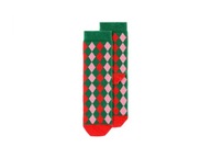 Ponožky na vianočné kosoštvorce darček veľkosť 31-34