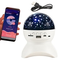 PROJEKTOR HVIEZD NOČNÁ LAMPA OBLOHY STAR LED BLUETOOTH REPRODUKTOR USB PROJEKTOR