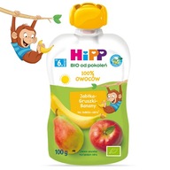 HiPP BIO Mus tubka jabłka-gruszki-banany 100g