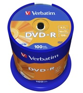 Płyta Verbatim DVD-R 4,7 GB 100 szt. AZO