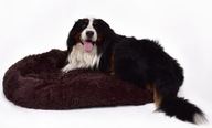 Pohodlný plyšový pelech pre psa 100cm hnedý