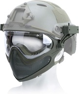 Tactical Airsoft Mask Odporny na wstrz?sy dopasowany szybki kask Gogle