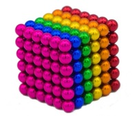 Neocube klocki magnetyczne kulki 216 5mm Tęcza Kolorowe Zabawka
