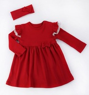 Sukienka czerwona + opaska świąteczna Nicol 110