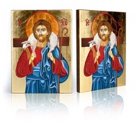 Ikona Jezus Dobry Pasterz - E - 17 cm x 23 cm