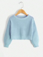 SHEIN niebieski krótki sweter dziewczęcy 5L 110CM
