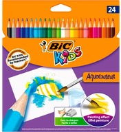 Akvarelové pastelky BIC Kids Aquacouleur 24 farieb
