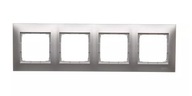 Ramka 4-krotna PREMIUM IP20 / IP44; srebrny mat SIMON 54 PREMIUM