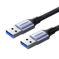 Kabel USB3.0, USB-A męski do USB-A męski, UGREEN US373 2A, 0,5m (czarny)