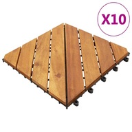 Płytki tarasowe, 10 szt., 30x30 cm, lite drewno ak