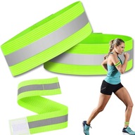 2x Еластичний рефлективний браслет для велосипедного руків'я ЖОВТИЙ ЕЛАСТИК