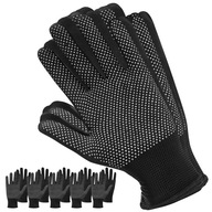 RĘKAWICE ROBOCZE antypoślizgowe ochronne ogrodowe czarne 5 par rękawiczki