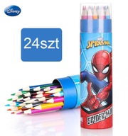 Ceruzkové pastelky SPIDERMAN do školy 24ks pevné pre deti chlapca