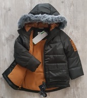 COCCODRILLO kurtka zimowa pikowana khaki 158 chłopiec