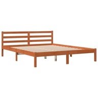 vidaXL Rám postele, voskovo hnedá, 160x200 cm, masívne borovicové drevo