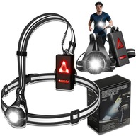 LAMPKA LED NA KLATKĘ PIERSIOWĄ SZELKI ODBLASKOWE DO BIEGANIA ROWER MOTOR