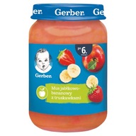 Gerber Deserek Mus jabłko banan truskawki 190g