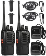 2x Walkie Talkie Krótkofalówka PMR Baofeng BF-888S + Słuchawki Duży Zasięg