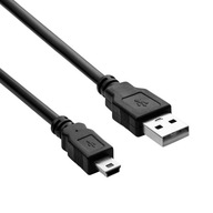 Kabel przewód USB-miniUSB 5pin mini USB - 1.8m czarny