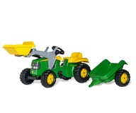 Traktor jeździk Rolly Kid John Deere z łyżką i przyczepą Rolly Toys 023110