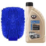 K2 Express 1L szampon samochodowy + rękawica do mycia auta