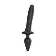 DILDO - STRAP-ON-ME SWITCH PLUG-IN REALISTIC DILDO BLACK L