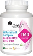 Witamina B-50 complex Methyl 100 kaps Aliness Układ nerwowy Tiamina Cholina
