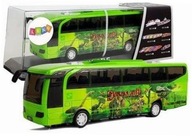 Autobus Park Jurajski Dinozaury zielony z naciągie