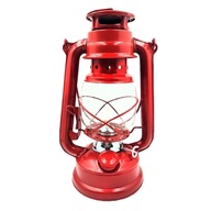 Záhradná lampa VISIACA červená LAMPION RETRO MAJÁK 24cm + KNOT